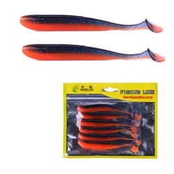 HENGJIA 6pcs/lot Pesca Fishing Soft Lure Worm Silicone Bait Swimbait 10cm-5.4g T Tail Artificial Bait Carp Tackle  For Perch