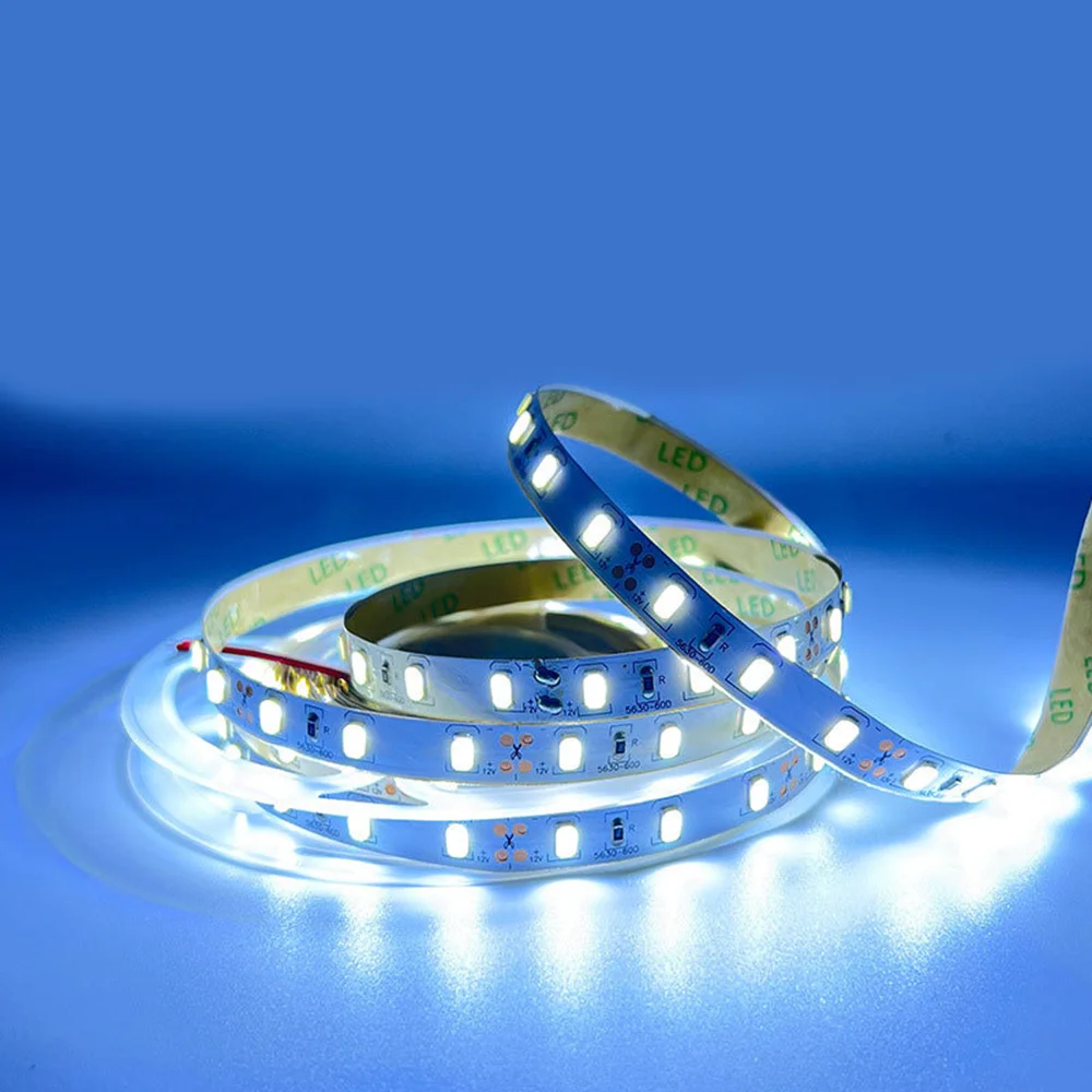 5630 LED Strip DC12V /24V 60LED/m 5m LED Strip Bright SMD Flexible LED Strip Warm White Cold White 4000K IP20 IP65Waterproof