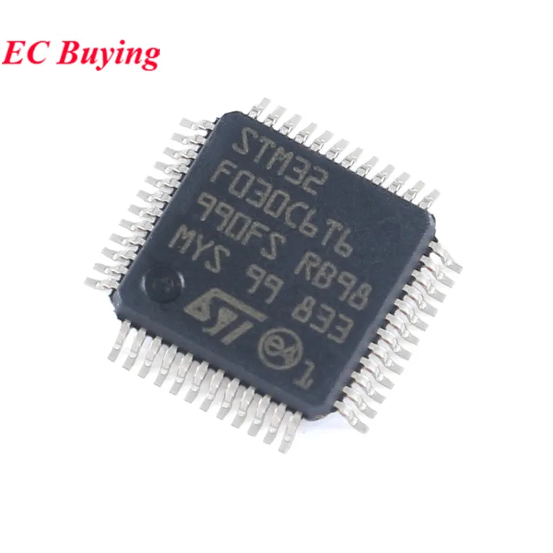 5Pcs/1pc STM32F030C6T6 STM32F030 STM32 F030C6T6 F030C6 LQFP-48 ARM Cortex-M0 32-bit Microcontroller MCU IC Controller Chip New