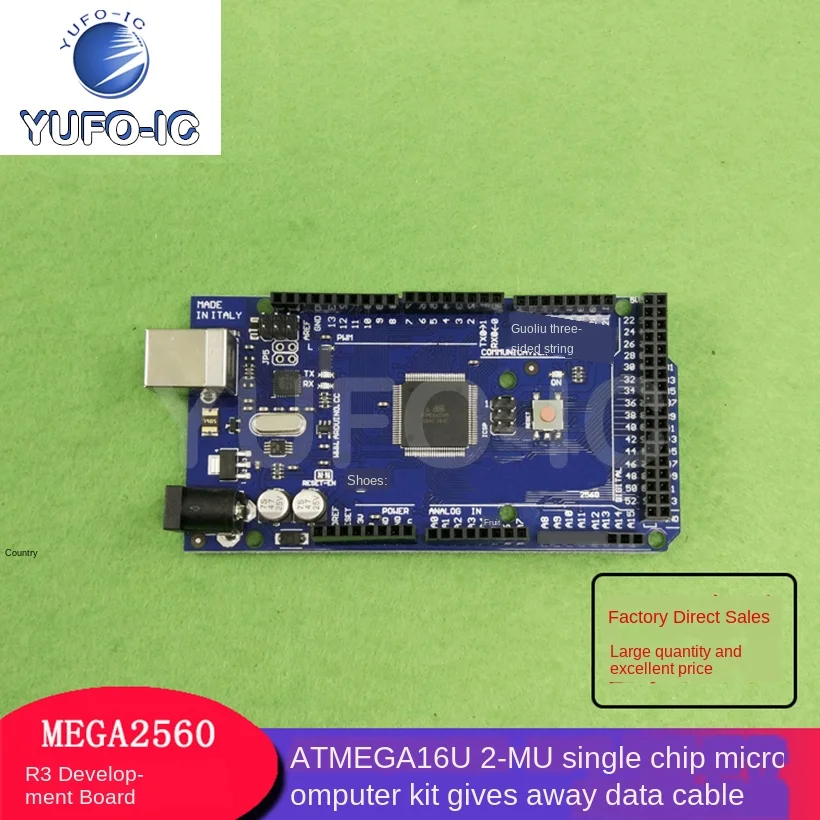 Free Ship 1pcs Mega2560 R3 Development SCM Suite ATMEGA16U2-MU Presented Data Line