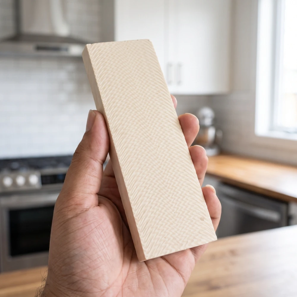 Synthetic Ivory Resin Tool Handle Ivory Material Ivory-like DIY Knife Handle Material Patch Handmade Accessory Patch 120x40x8mm