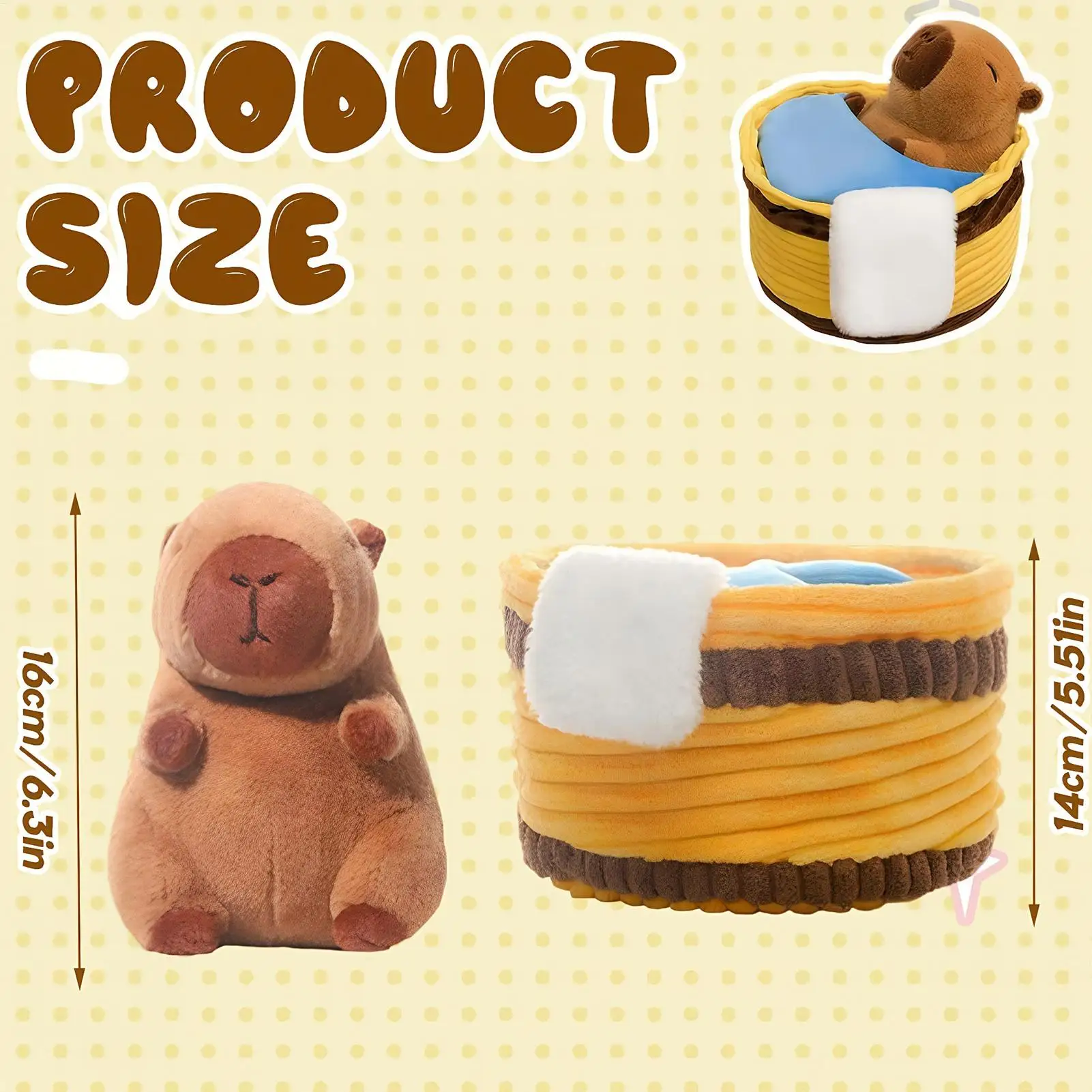 Cute Capybara Plush Soft Cute Doll Home Decor Adorable Stuffed Capybara Plush Toys For Boys Kids Toddler Teens Collectors