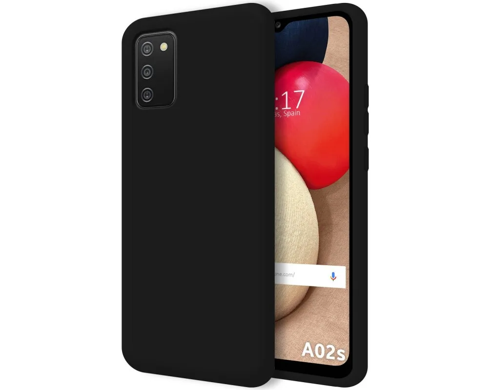 Ultra Soft liquid silicone case for Samsung Galaxy A02s Black