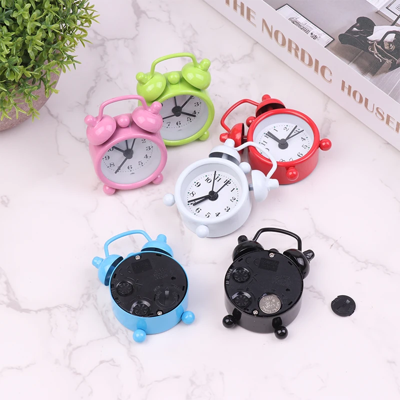 Classic Creative Metal Material Small Alarm Clock Rural Small Fresh Desktop Mini Alarm Clock Event Holiday Small Gift Desk Decor