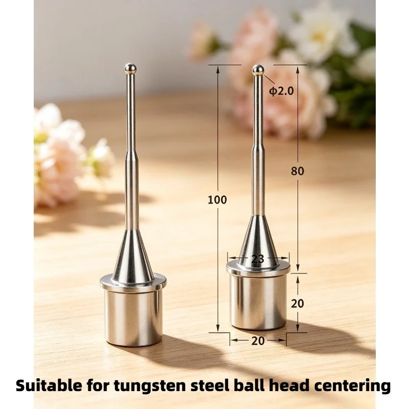 Suitable for EDM Fixture System Centering Reference Ball, Tungsten Steel Centering Rod D2‑D8mm for Spark EDM Machine 1PC