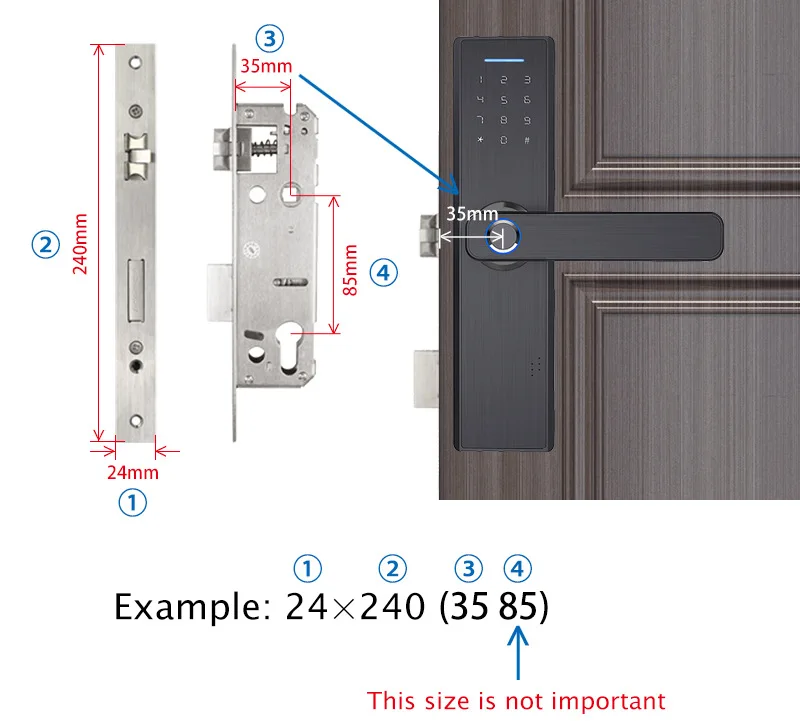 Cerradura inteli gente biometrische Smart Lock Keyless Ttlock Bluetooth elektronische Smart Türschloss für Wohnungen – Detail 11