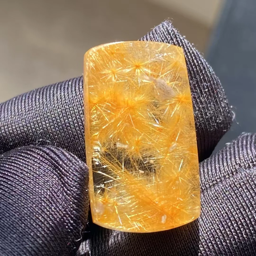 

Natural Gold Rutilated Quartz Pendant Flower Rutilated Quartz Jewelry 22*12*7mm Men Women Brazil AAAAAAA