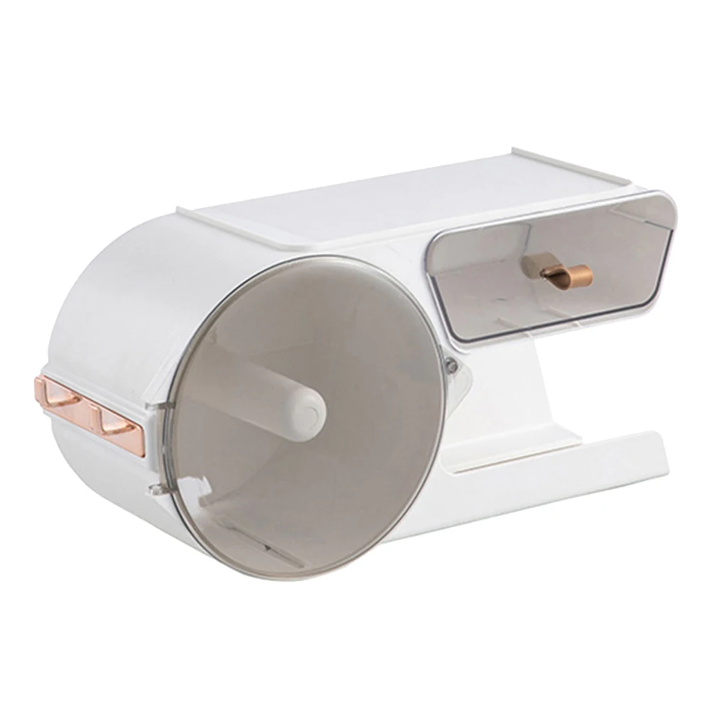 

Hair Dryer Holder Wall Toilet Paper Dispenser Bathroom Tissue Organizer Napkin Storage HIPS PET Sturdy Transparent Hook
