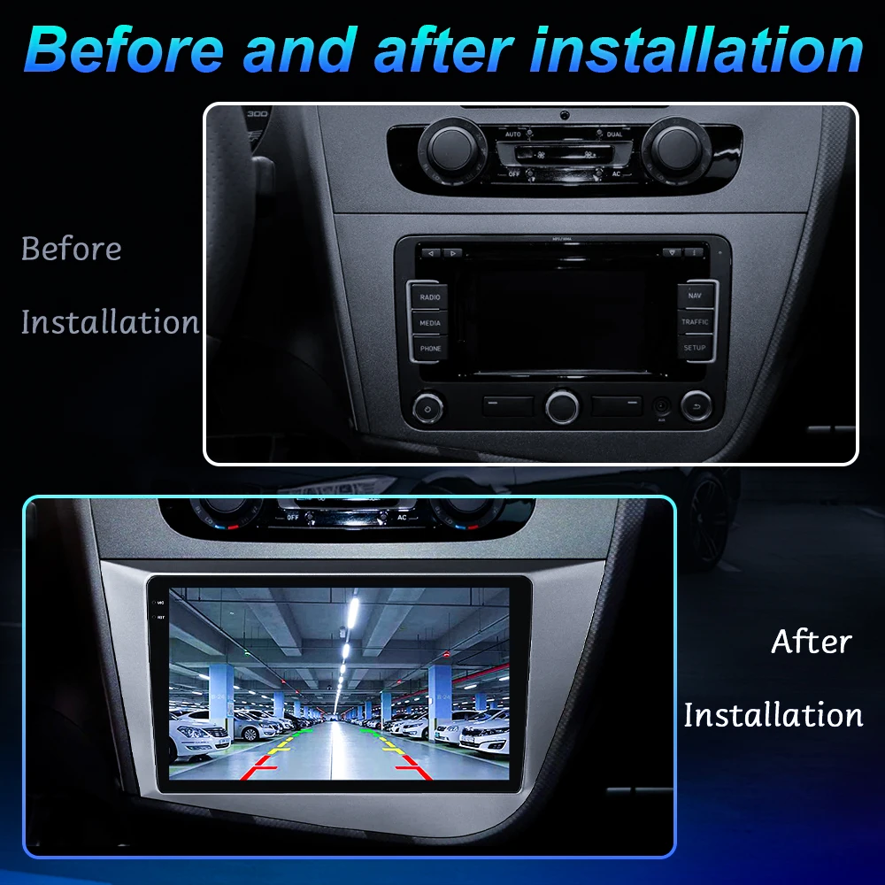 Car Radio Android 16 GPS Navigation Carplay For Seat Leon 2 MK2 2005- 2012 Multimedia Video Player Stereo DSP 360 Camera Wifi 4G