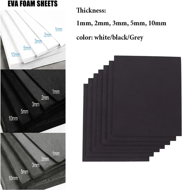 1/2/3/5/10mm EVA Foam Sheet Building Model Props Production Material Foam Material 10mmx35cmx100cm 5mmx35cmx50cm