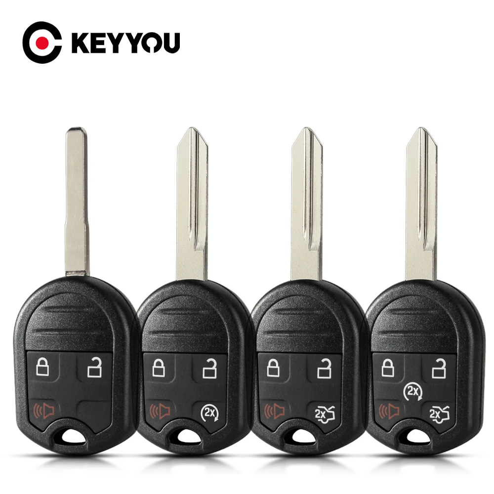 

KEYYOU 10pcs For Ford Edge Escape Expedition Explorer Flex Fusion Mustan Taurus Tribute 3/4/5 Buttons Remote Car Key Shell Case