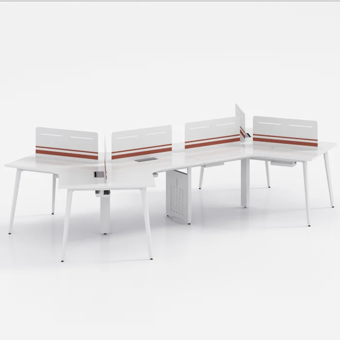 

Modern Design Quality Standard Size Double-sided Design Sense Novel Office Furniture Desk 6 Staff Workstation Desk