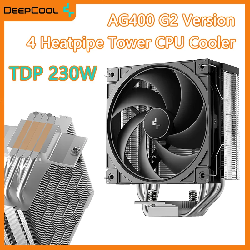 Deepcool AG400 G2 4 Heat Pipe CPU Air-Cooled Cooler 2200RPM 