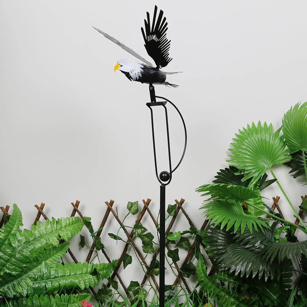 

Garden Eagle Birds Sculptures Iron Wind Spinners Eagle Stakes Lawn Ornaments Crafts Garden Art Decor for Garden Patio Yard