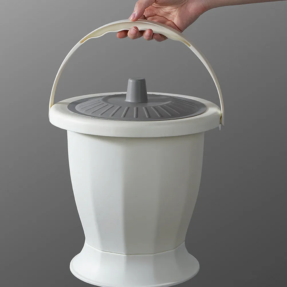 

Household Spittoon Portable Plastic Chamber Pot Sealed Cover Odor Proof Reusable Urinal for Elderly Pregnant Women Children