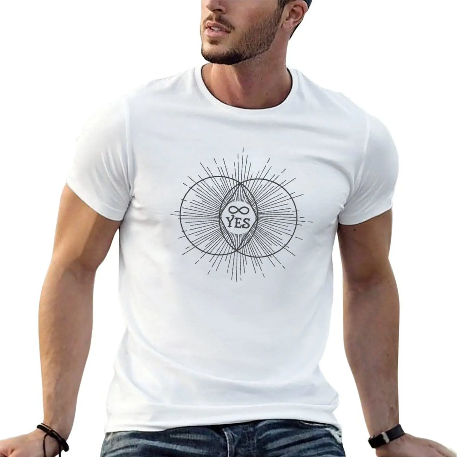 T-shirt à manches courtes décontracté avec logo Infinite Yes