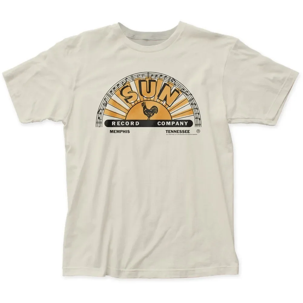 Sun Records Logo Mens T Shirt Music Classic Concert Rock Band Tee New Natural