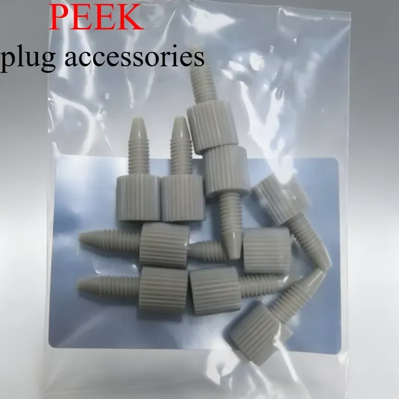 PEEK Manual Tightening Integrated Luer Adapter HPLC Column 1/16 Tubing Ferrule Microfluidics AKTA Internal Thread Connector