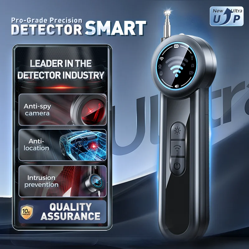 

Wireless RF Signal Scanner 5 Levels Adjustable Sensitivity GPS Detector 25H Working Time Electronic Sweeper for Office Bathroom