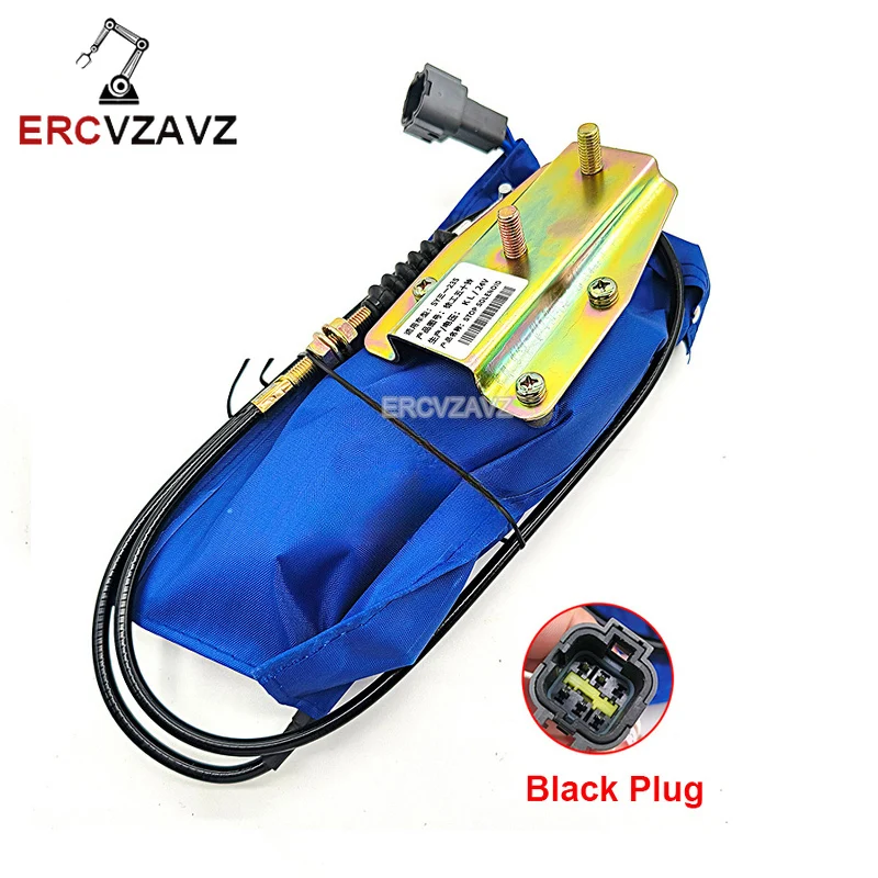 

24V Excavator parts Flameout solenoid valve Stop valve switch for Sany SY75 135 235 235-8 Xugong Isuzu