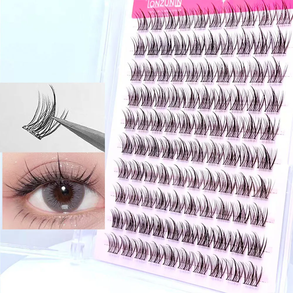 LONZUNIN Estensione ciglia finte leggere stile coreano senza colla