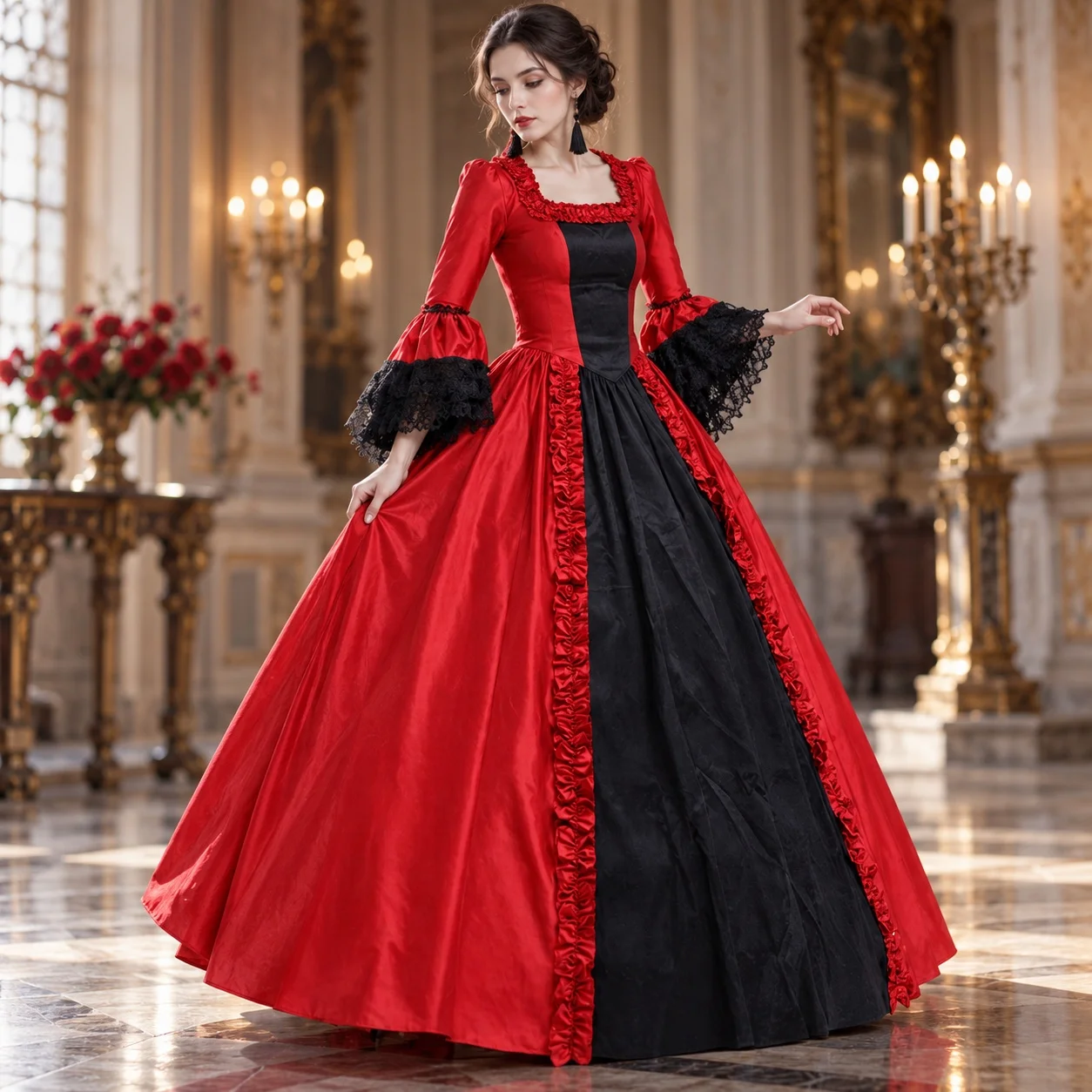 vestido-de-cintura-alta-con-diseno-de-patchwork-y-falda-amplia-de-estilo-chino-medieval-largo-hasta-el-suelo-con-mangas-largas-y-corte-asimetrico