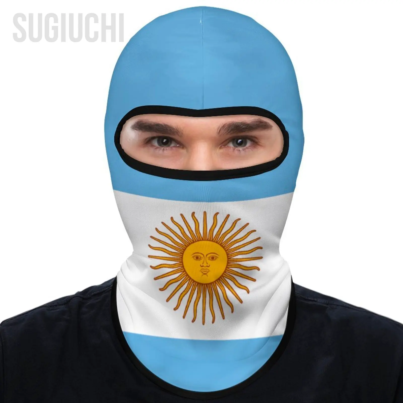 Argentina Flag Outdoor Cool Sunscreen Motorcycle Face Mask Moto Biker Wind Cap Mask Stopper Windproof Bicycle Cycling Headgear