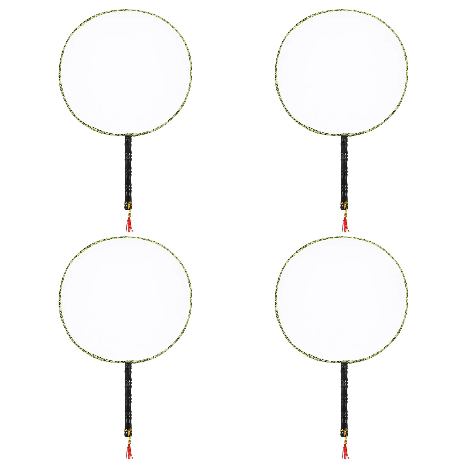 4Pcs Blank Handheld Fan for DIY Drawing Painting Projects Craft Supplies Versatile Decorative Graffiti Fan Thick Wood