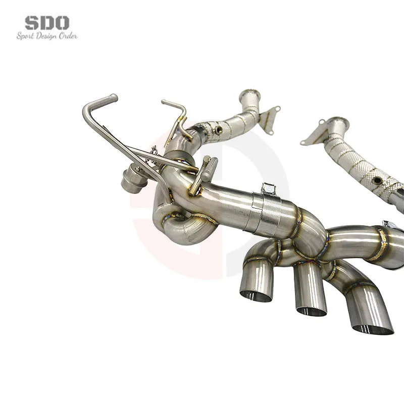 OEM Exhaust Muffler Vacuum Valve System with No Cat Downpipe for 458 V8 4.5 2013-2016 Escape Car Catback Axle Exhaust