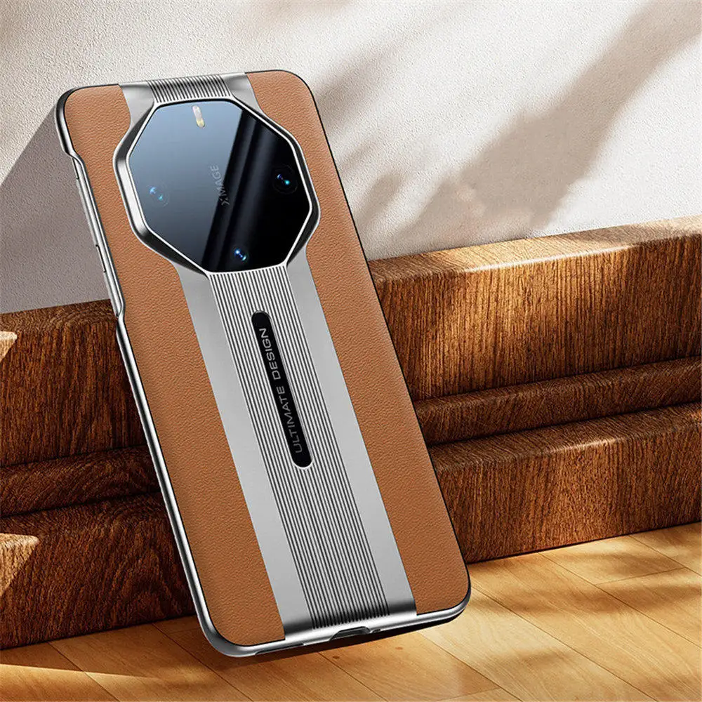 حافظة جلدية طبيعية فاخرة لهاتف هواوي Mate70 RS/60RS/50RS غطاء خلفي للأعمال