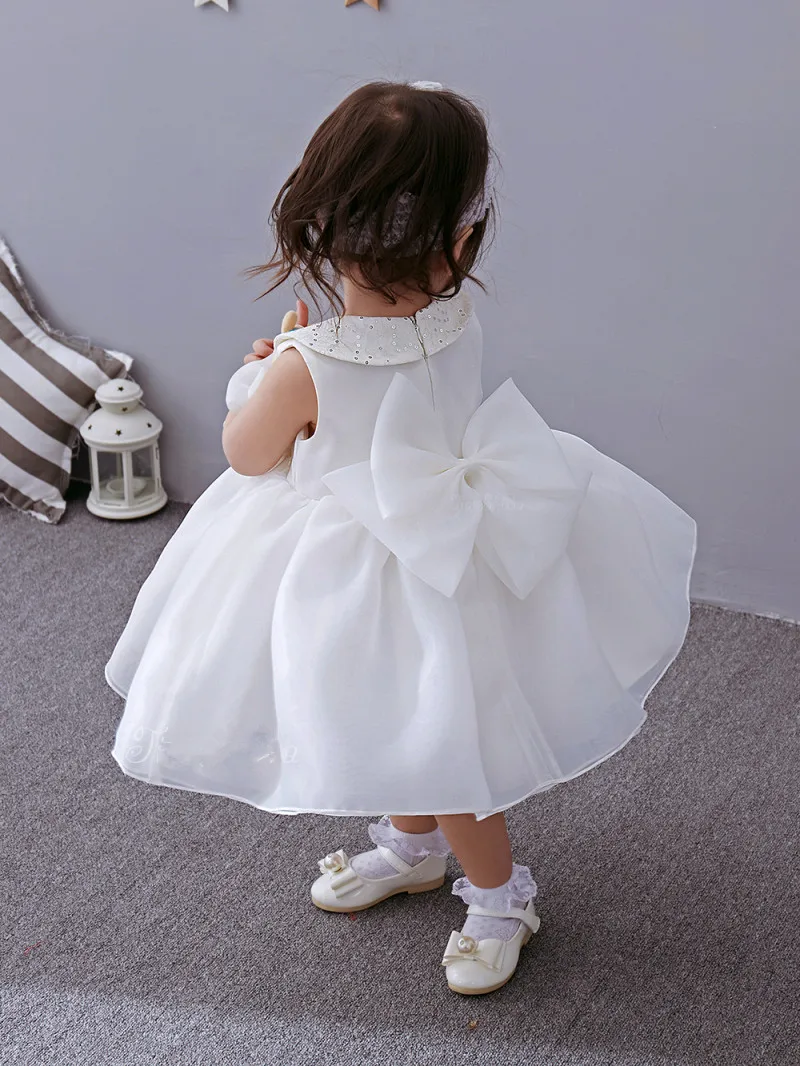 Baby Girl Dresses with Bow Baby Vestido  Fashion Party Wear Infant Toddler Baby Girls Clothes for 0 to 24 Month RBF174009