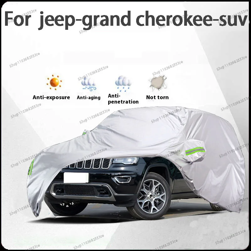 

For Jeep Grand Cherokee Fit Car Cover Waterproof, Dustproof, Sunshade (UV), Snowproof | Silve Full Cover with All-Day Protection