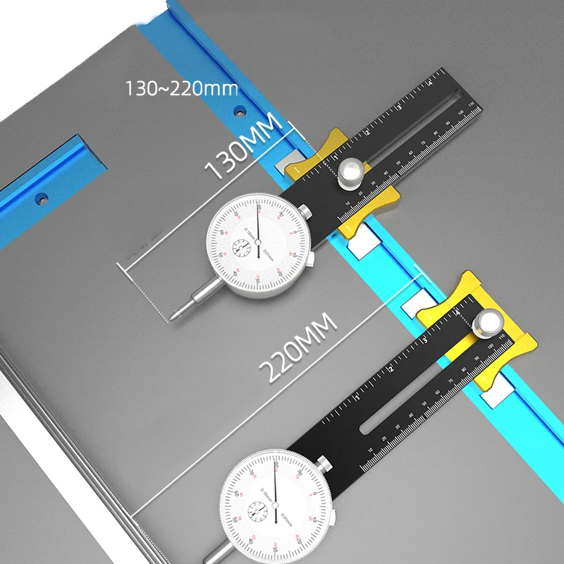 Imagem -05 - Table Saw Dial Gauge Corrector Liga de Alumínio para Serra Lâmina Correção do Paralelismo Ferramenta do Woodworking