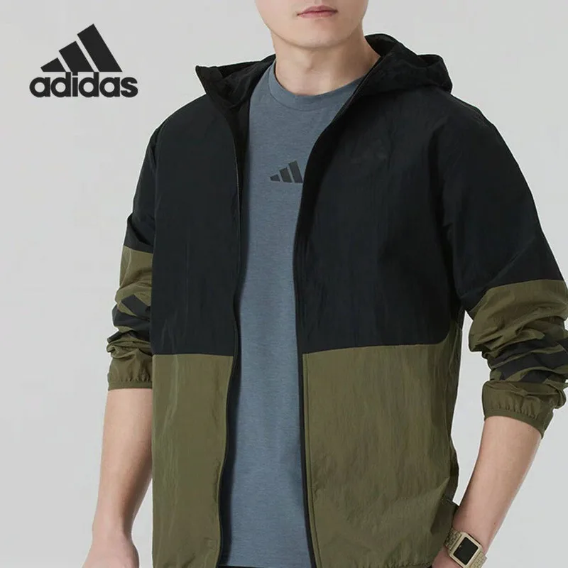 Adidas Washed Hood Wind Spring Retro Grunge Soft Loose Street Fashion CoatJD4943 1PCS