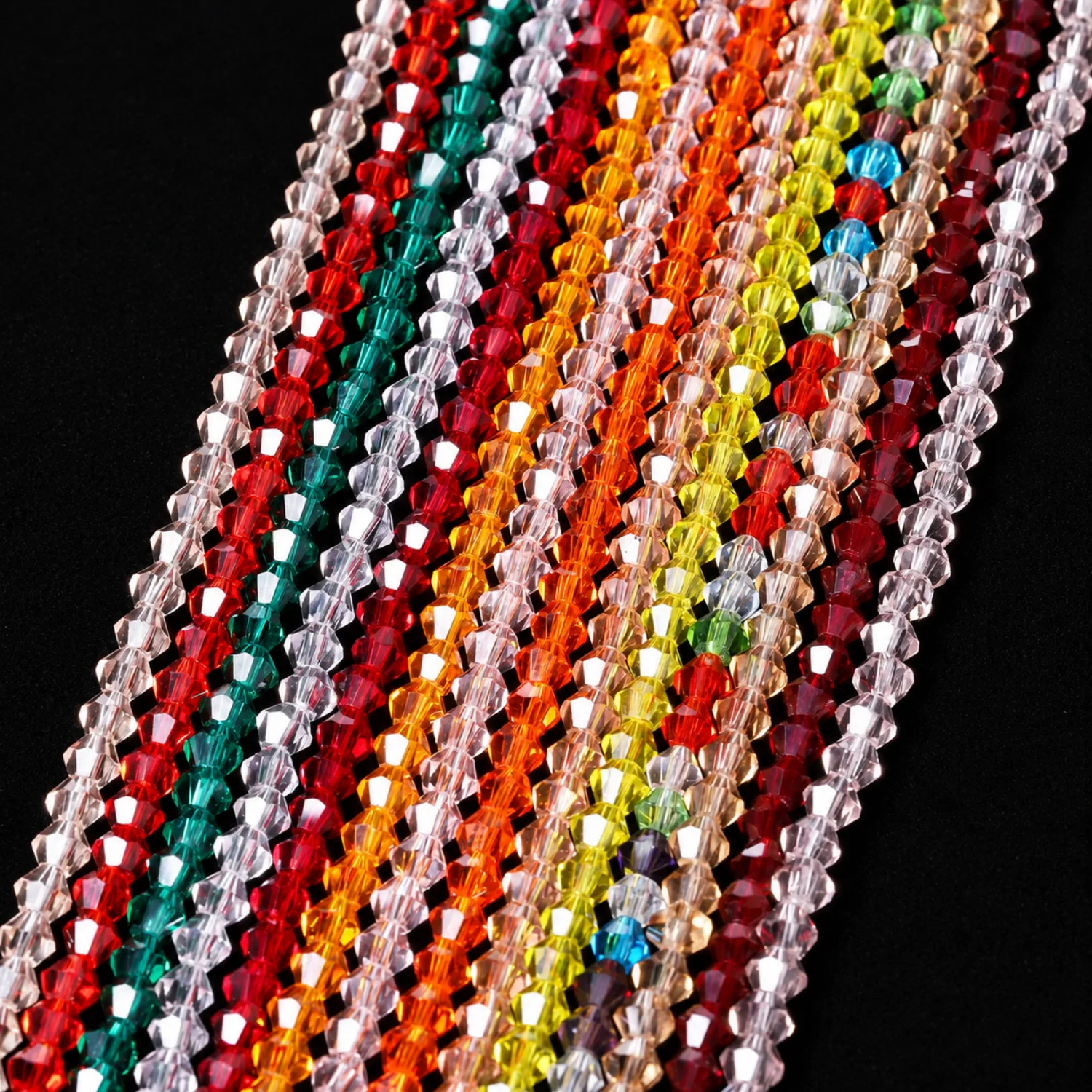 2 Strands Austrian Crystal Beads 4mm Faceted Bicone Glass Beads For Jewelry Making Bracelets Necklaces Earrings DIY Accessories