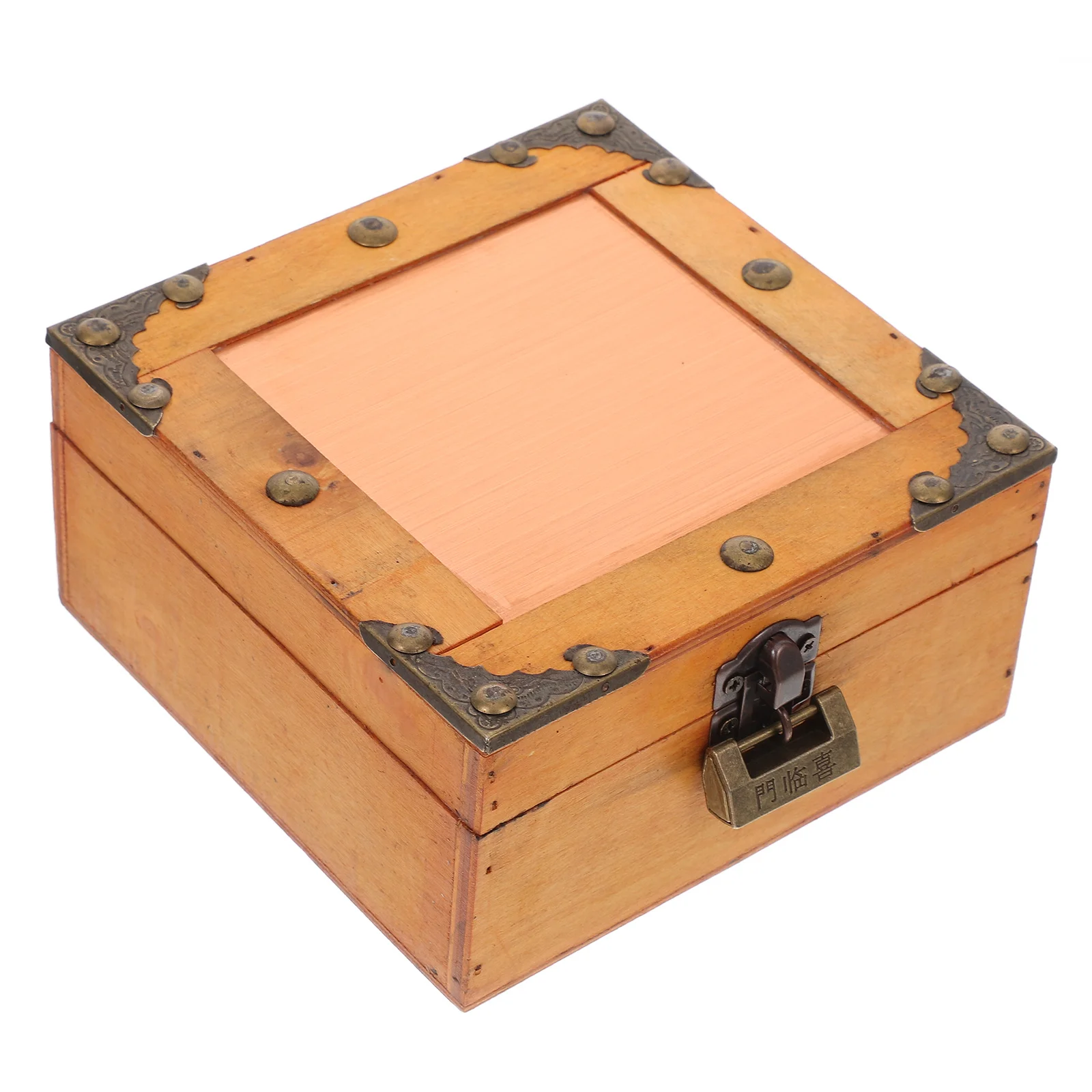 

Wooden Vintage Treasure Box with Lock Decorative Jewelry Storage Container Trinket Chest for Earring Necklace Bracelet