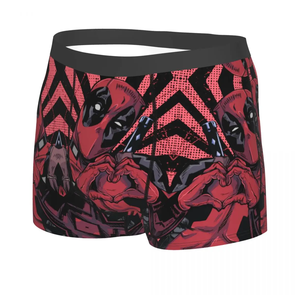 Custom Deadpool Hand Heart Boxers Shorts Mens Briefs Underwear Cool Underpants