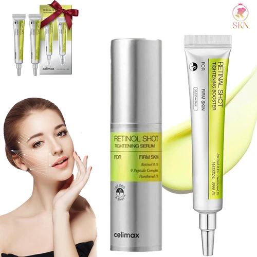 Imagen 1 del producto Suero Reafirmante con Vitamina A y Retinal Celimax, Esencia Antienvejecimiento con Retinol, Set de Esencia para Ojos, Reafirma y Refresca el Contorno de Ojos