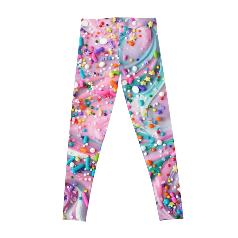 Colorful Candy Swirls with Sprinkles Leggings sport set legging gym Fitness clothing Women's sports Womens Leggings