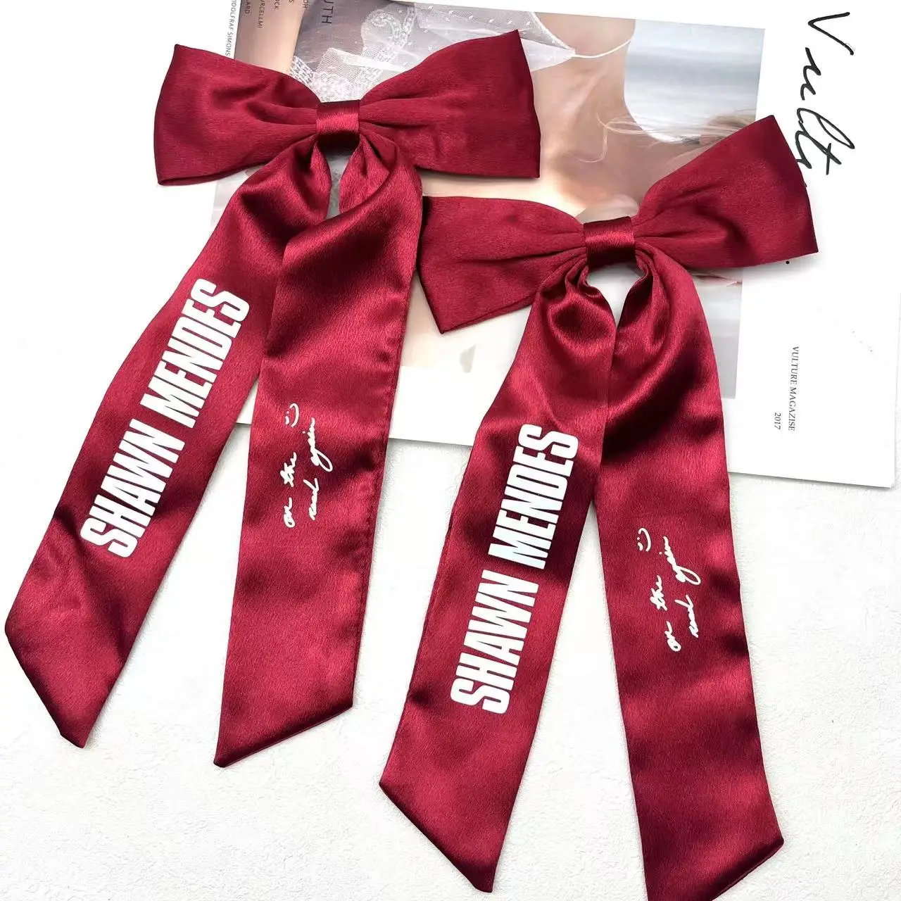 

Personalized Name Bows Hair Clips Embrodery Name & LOGO Large Hair bows Headwear Satin bows Party Gifts Custom Girls Hair Clips