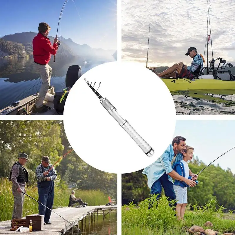 Retractable Fishing Rod Compact Handheld Fishing Pole Lightweight Fishing Gear Accessories Travel Fishing Rod For Stream Lake