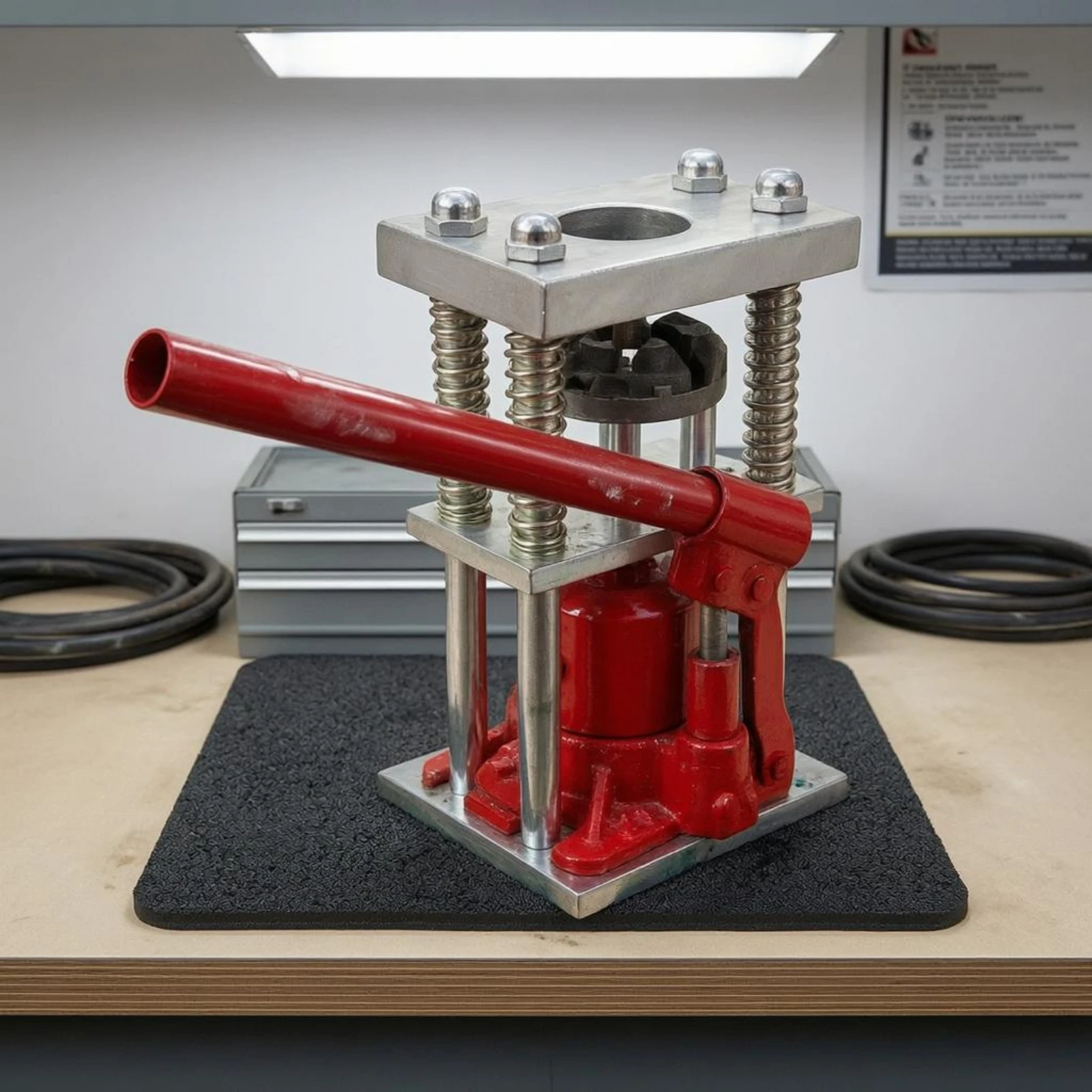 Manual Hydraulic Hose Crimper Compact Bench-Top Hose Crimping Machine Hydraulic Crimping Tool Adjustable Range