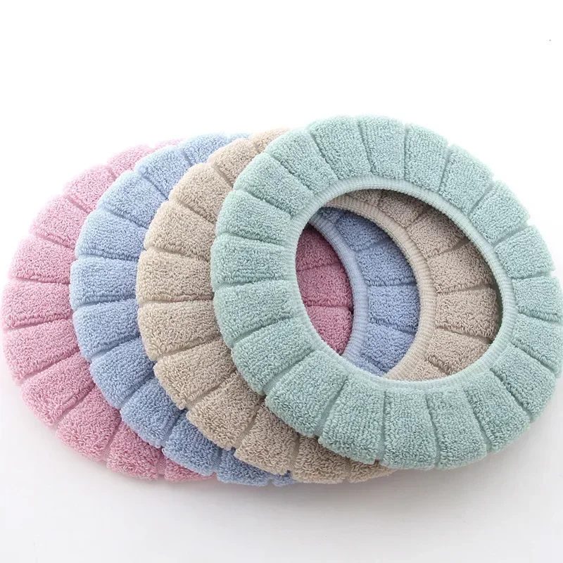 Superior 1pc Universal Pumpkin Pattern Toilet Seat Cover Warm Washable Knitting O-type Closestool Mat Children Potty Training Ac
