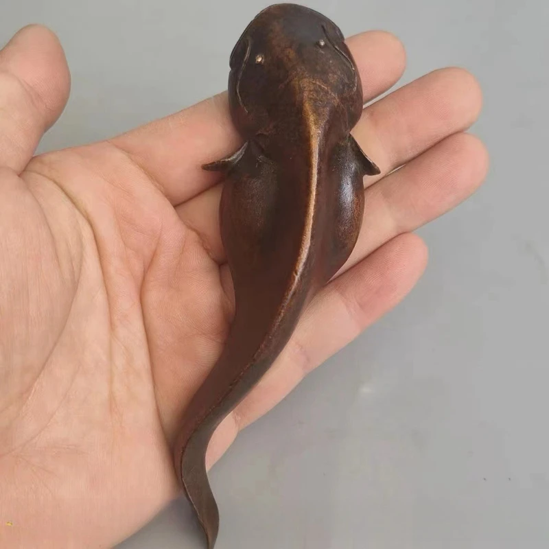 Antique Brass Ware, Small Catfish Have More Than One Tea Pet Desktop Fun Decorative Ornament Every Year