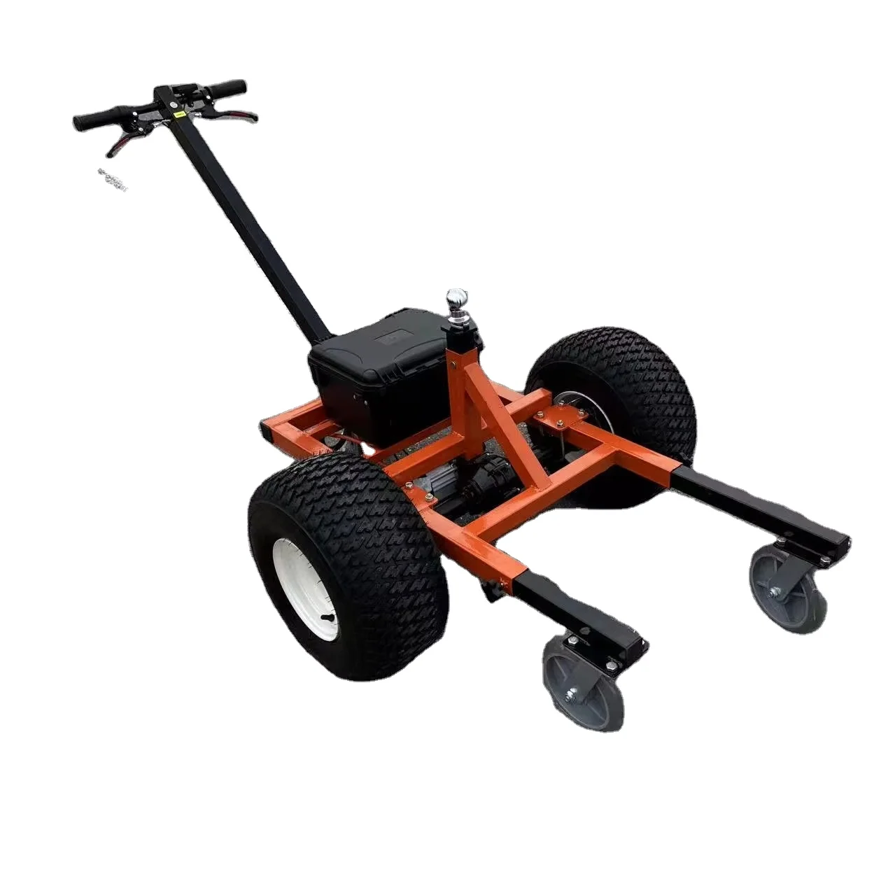 Industrial Electric Trailer Dolly Powered Mover Advanced Ball Hitch Pneumatic Tire System OEM Plastic Steel Platform 500kg Load