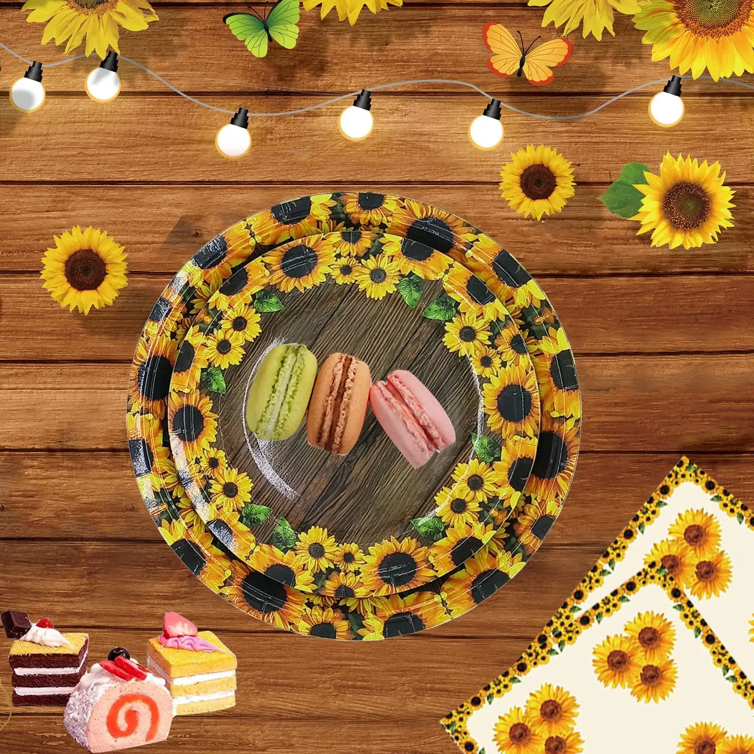 You Are My Sunshine Sunflower Theme Party Supplies Paper Cup Plate Tableware Tablecloth Baby Shower Decoration Birthday Party