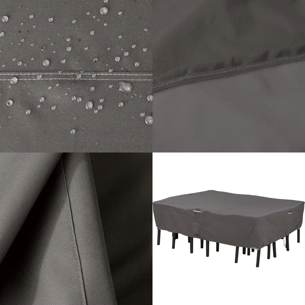 

Чехол для уличного стола и стульев среднего размера, цвет тауп, водостойкий, для прямоугольных/овальных столов, 88 дюймов