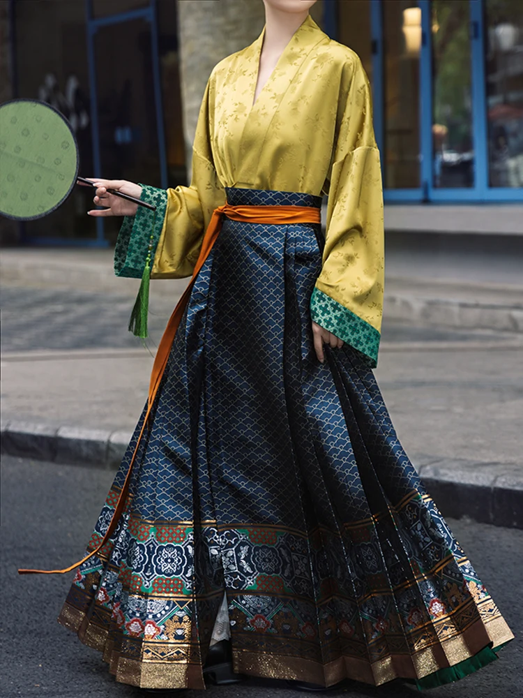 

New Chinese Sle Hanfu Ma Face Skirt Ming Dynas National Faion Original Design f Skirt for Women Pure E-commerce S