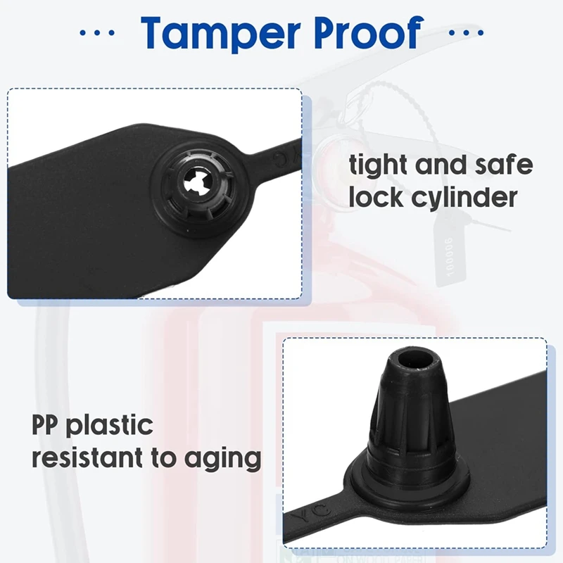 ABWR-1000 Uds sellos de plástico para extintor de incendios etiquetas de seguridad sellos etiquetas de seguridad con cremallera numeradas