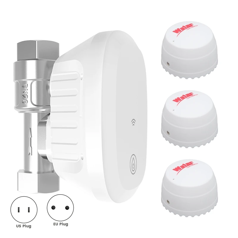 Tuya Wifi Water Valve Consumption Flow Rate Meter Smart Life Water Leakage Detection Alarm For Alexa Google